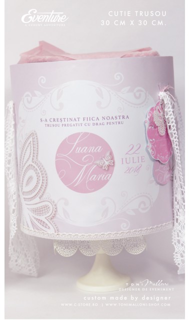 Trusou de botez brodat pentru fetite cu fluturasi, Butterfly Effect 8